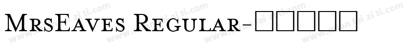 MrsEaves Regular字体转换